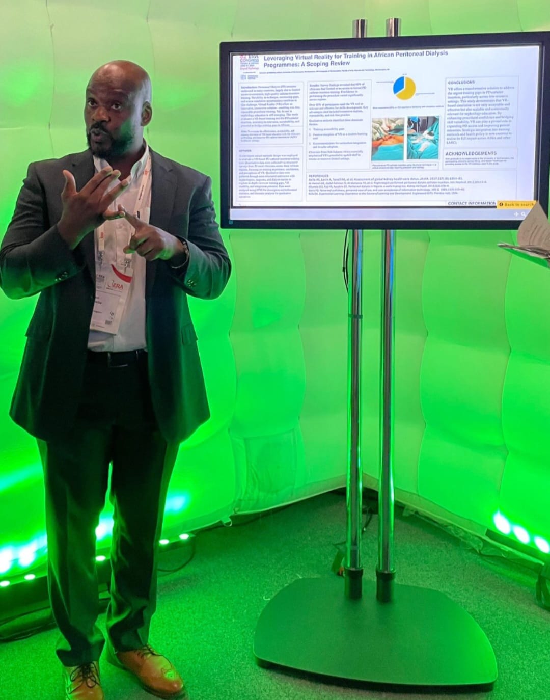 Dr Patrick Jolomba presenting digital health research